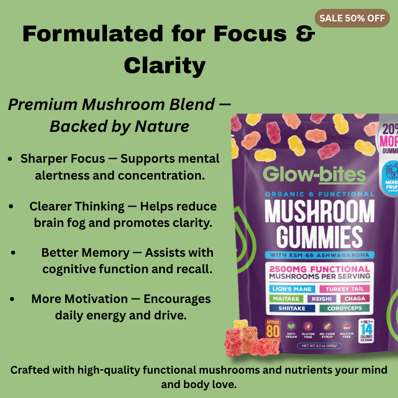 Glow-bites™ Super Mushroom Gummies