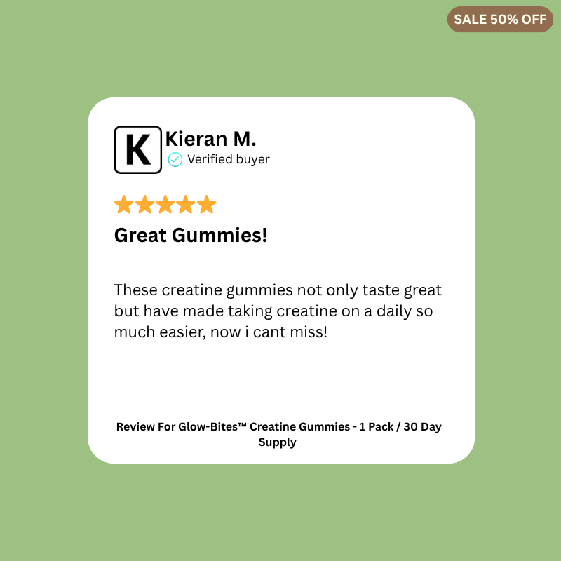 Glow-bites™ Creatine Gummies-Blueberry Boost (5000mg)